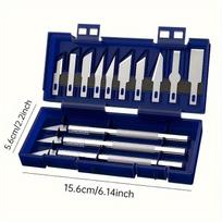 13pcs Sculpture Carving Knife Set,Aluminum Alloy Craft Knives Precision Blades,Manual Engraving Tool Kit,for Paper Cuttings.DIY