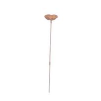Rusty Flower Bird Bath Garden Stake Outdoor Bird Feeder with Stake Metal Flower Yard Art Stake Water Feeder for Birds Bees Butterflies A