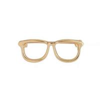 Women Brooch Glasses Shape Decor Stainless Exquisite Anti-slip Wear-resistant Coat Collar Hat Scarf Decoration Clothes Pin Garment Jewelry auksinė