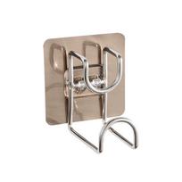 No Drill Stainless Steel Basin Hook Wall Mount Washbasin Holder Multifunctional Storage Rack for Bathroom Pot Lid Chopping Board Adhesive Hook