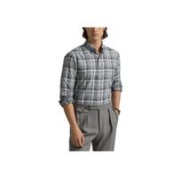 Polo Ralph Lauren FW24 Plaid Logo Embroidered Print Long Sleeve Shirt Men shirts Gray MNPOWOV16823754-020 S