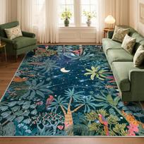 Žalias džiunglių kilimas svetainei kavos staliukui sofai sulankstomas flanelinis kilimas 80 * 120Cm gray