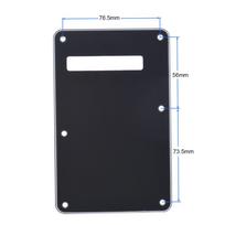 Pickguard Tremolo Cavity Cover Backplate Back Plate 3Ply for Stratocaster  Modern Style Electric Guitar Black