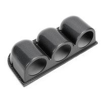 52mm 2in 3‑Hole Triple Gauge Mount Holder Carbon Fiber Style Auto Car Dash Meter Pod
