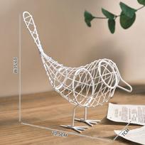 1Pc Iron Little Bird Statue Modern Design Animal Figurine Home Office Decoration Craft Home Decoration Accessories