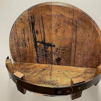 Kell Vintage Bourbon Whiskey Barrel Shelf Wall-Mounted Storage Rack Display Shelves