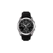 TISSOT Kutu Collection Kvarcinis Mechanizmas Vyriški Laikrodžiai Laikrodis 41mm Juodas Ciferblatas Nerūdijančio Plieno Korpusas T035.617.16.051.00 Black Dial Belt