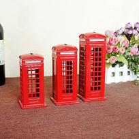 Red Vintage London Telephone-Booth Money Saving Box Multifunctional Money Bank For Storage Coin Money 13cm