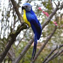 6 Colors 25cm Simulation Parrots Birds Artificial Parrots Home Garden Yard Decoration mėlyna