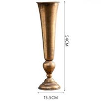 Retro Vases Metal Vase Living Room Aesthetic Design Decoration Flower Bottle Elegant Bedroom Flowerpots Ornaments Accessories