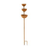 Metal Bird Bath with Stake for Outside 26.77 Inch Tall Free Standing 3-Tier Bird Feeder Bowl for Outdoor Garden Patio Yard Decor