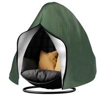 Waterproof Patio Hanging Egg Chair Cover Windproof Swing Egg Chair Cover Egg Chair Slipcover With Zipper and Adjustable Hem Cord 115X190CM žalia