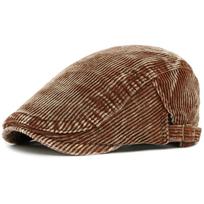 HT4911 Mens Berets Women Corduroy Artist Painter Beret Hat Male Female Adjustable Ivy Flat Cap Autumn Winter Octagonal Beret Cap 55-60cm Adjustable