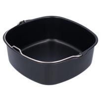 Iron Air Fryer Baking Pan Dishwasher Safe Stainless Steel Handle Cake Mold Non-Stick Food Grade Square Air Fryer Pan Microwave juoda