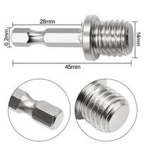 M14 Electric Drill Angle Grinder Connecting Rod Screw Thread adapter Hexagon rod Conversion Bar Chuck Connector Tool 1PC 1 pc