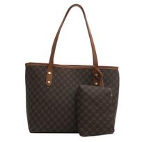 Large Capacity Vintage Style Tote Bag Soft Faux Leather Commuter Shoulder Bag with Zipper Closure for Daily Use