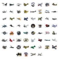 60 Q-Version Fighter Jet Stickers: Waterproof for Phone Cases, Laptops, iPads, Planners, and DIY Projects
