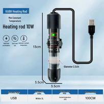 Mini Electric Aquarium Heater for Small Fish Tanks and Turtles gray