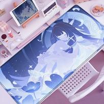 Kawaii Genshin Impact Columbina Mouse Pad Gaming Locking Edge Big Computer Game Large Rubber Nonslip Mousepad Laptop Desk Mat 800x300x2mm