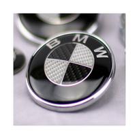 Carbon 1pcs Replacement For Bmw Emblem 82mm For Front Hood Trunk Badge Logo
