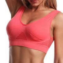Seamless Bra For Women Push Up Bra Invisible Bralette Breathable Bras Without Bones Wireless With Pads Underwear Plus Size Top S arbūzo raudonos spalvos