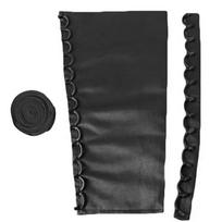 4Meter Satined Corset Back Kits with Adjustable Rope Shield Buttonhole Cord for Bridal Wedding Gowns and Evening Dresses juoda