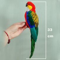 Handmade Macaw Statue Feather Birds Model Decoration Simulation Parrot Statue  Macaw įvairiaspalvis