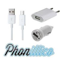 3-in-1 Pack Charger - Nokia - Lumia 520 - Mains Charger - Car Charger - USB Cable