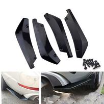 Universalus automobilio priekinio galinio buferio juostos spoileris skirstytuvas apsauga nuo įbrėžimų anglies pluošto sparneliai šoninis slenkstis Black-a pair black