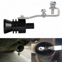 XL Universal Turbo Car Sound Exhaust Muffler Pipe Whistle Car Roar Maker Black A