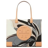 Tory Burch Ella Logo Print Recycled Polyester Tote Bag Women Tote Bags Tulip 88237-002 Basic Set (Bag+Dust Bag)