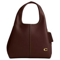 Coach Lana 22 Metallic Logo Polished Pebble Leather Handbag Small Women handbags Brass Maple CM545-B4MPL Basic Set (Bag+Dust Bag)