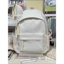 Wind campus casual solid color schoolbag female, simple and versatile lightweight backpack high school student backpack