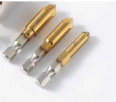 Custom Hex Shank Six-Flute Countersink Bit – Woodworking Deburring Tool Collection