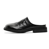 2025 summer new lazy one-pedal square head half slippers casual thick-soled outer wear men's shoes 91516-W 38 juoda