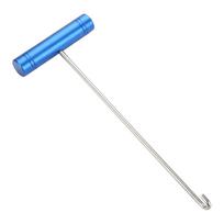 Aluminum Alloy T-handle Fish Hook Remover Hook Remover Tool mėlyna