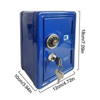 Frcctre Kids Safe Bank, Money Box With Coin Tray, Mini Locker Small Safe Storage Box Piggy Bank With Combination Lock And Key