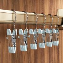 Portable Boot Hanger for Closet, Laundry Hooks with Clips, Boot Holder, Hanging Clips, Portable Multifunctional Hangers Single 5pcs kūdikio mėlyna spalva