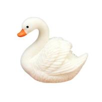 Miniature Swan Figurine Mini White Swan Resin Statue Realistic Animal Ornament Dollhouse Fairy Garden Micro Landscape Decoration D