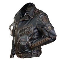 Retro „Ghost Knight“ tas pats motociklas, kelių užtrauktukų striukė, atvartas, didelis, storas vyras dainininkės pasirodymas, odinis paltas, vyriškas M
