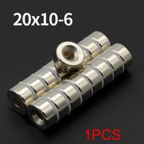 20x10-6mm Powerful with holes Neodymium Magnet N35 NdfeB Permanent Magnetic imanes Round Super Strong Fridge Magnets DIY