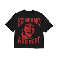 Large Image Design Style T-shirt Billie Eilish Peripherals Print Tees Men Women Cotton Short Sleeved Loose Casual Oversized Tops S įvairiaspalvis