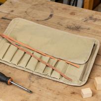 8 Pocket Roll Up Tool Organizers Bag With Zippered Side Compartment For Wrenches Screwdrivers And Small Tool M4YD CN
