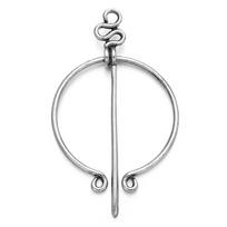 Medieval Alloy Viking Brooch Silver/Gold Fashion Jewelry Scarf Brooch Cloak Pin Casual