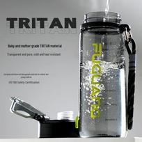 FUGUANG Tritan Sport Water Bottle with Straw & Pop-up Lid, 750ml