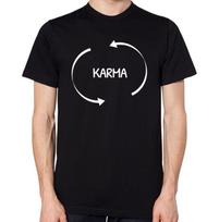 Karma T-Shirt What Goes Around Comes Around Mens Womens Top S įvairiaspalvis