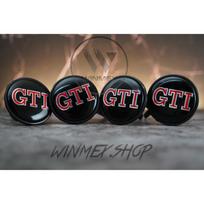 4 vnt. Volkswagen GTI lengvojo lydinio ratlankių dangtelių rinkinys 65mm