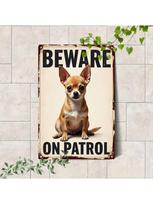 Vintage Chihuahua Metal Wall Art Sign Decor