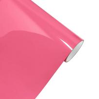 Crystal Glossy Bright Pink PET Wrap Vinyl Film Car Whole Body Protective Cover Sticker DIY Color Decal Auto Tuning Accessories 0.5mx1.52m