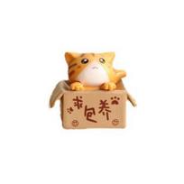 1Pc/Set Cute Mini Garden Kitten Ornament Cat Miniature Figurines Home Room Decor geltona